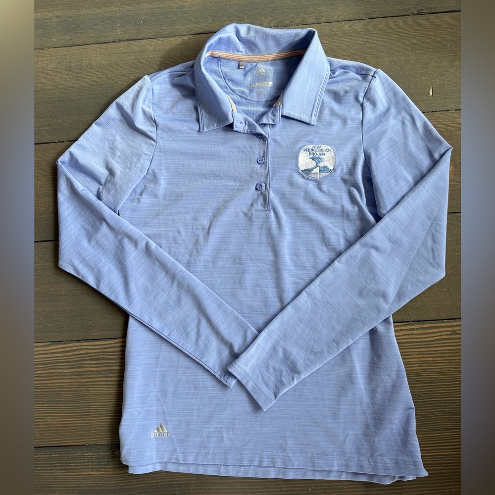 AT&T Pebble Beach Pro-Am ADIDAS women’s long sleeve golf polo size XS
